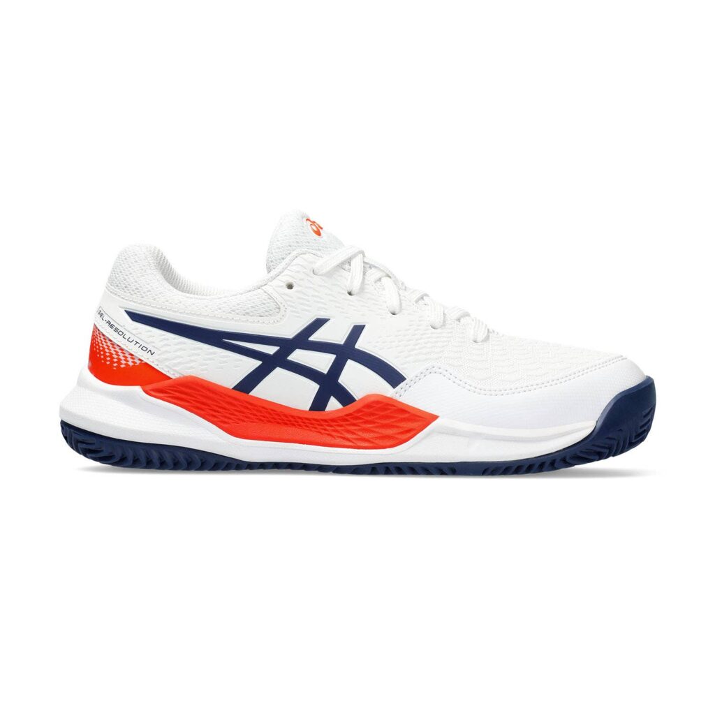 Chaussures de padel Asics Gel-resolution 9 Gs Clay 1044a068-103 Junior White