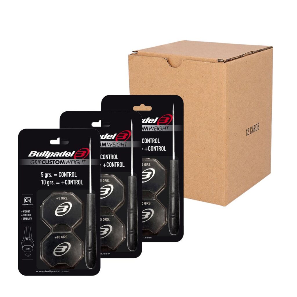 Boîte 12 Pièces - Blister (2 Pièces) Grip Bullpadel Custom Weight Black