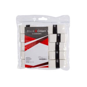 Sachet 12 Poignées Noires Crown Smooth Overgrips White