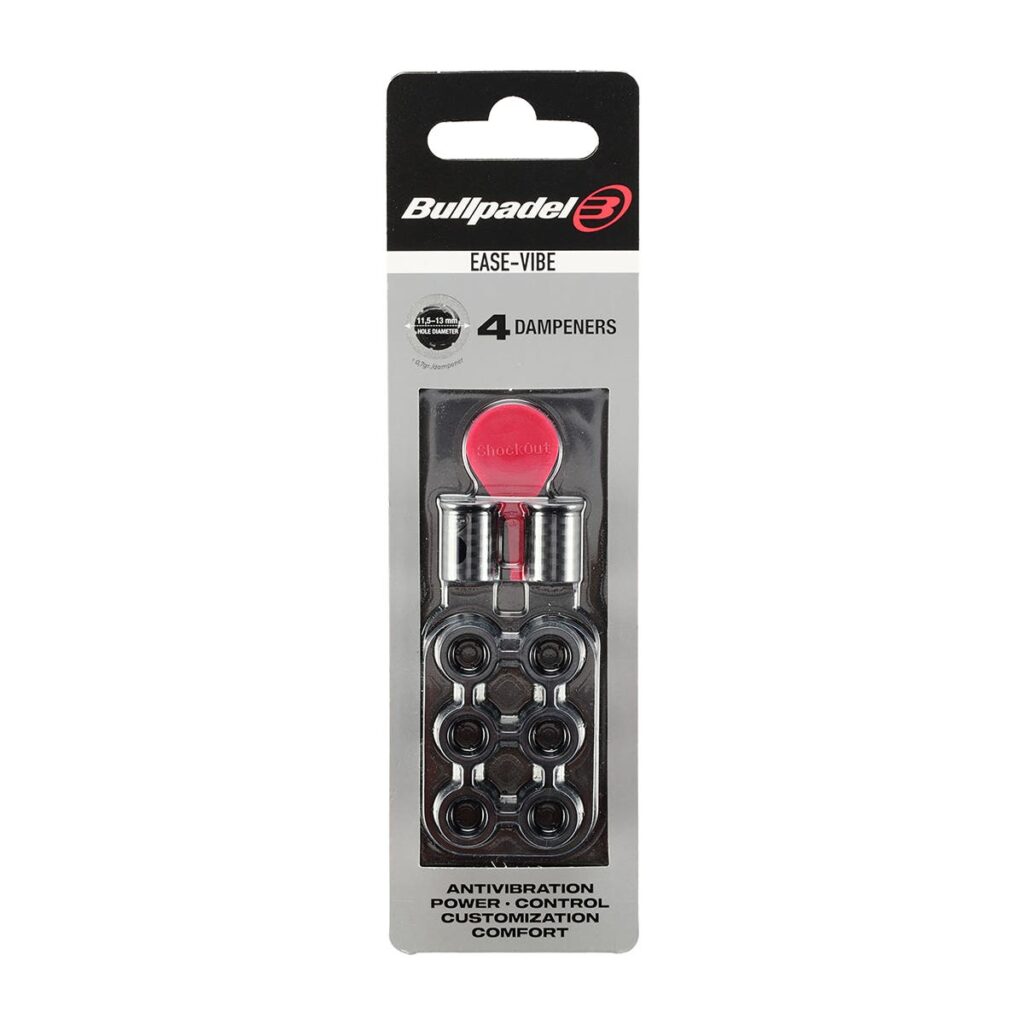 Blister (4 Pcs) Ease Vibe Bullpadel 005 Antivibrateur Noir