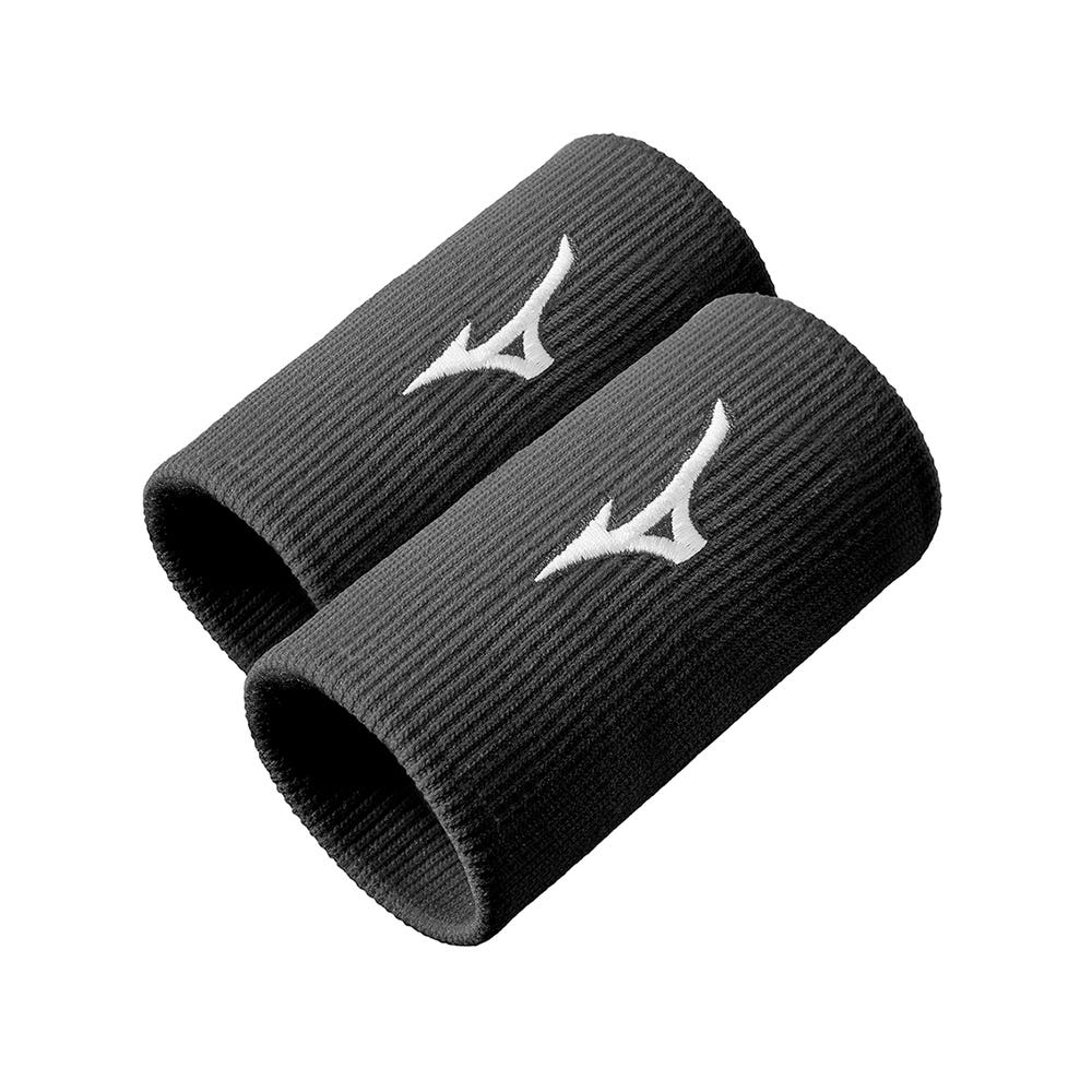 Mizuno Long Wristbands Unisex Black
