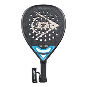 Raquette de padel Dunlop Fx Pro Gun Metal/cyan/metallic Silver