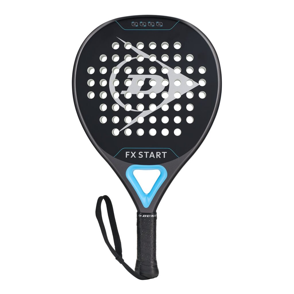 Raquette de padel Dunlop Fx Start Gun Metal/cyan/metallic Silver