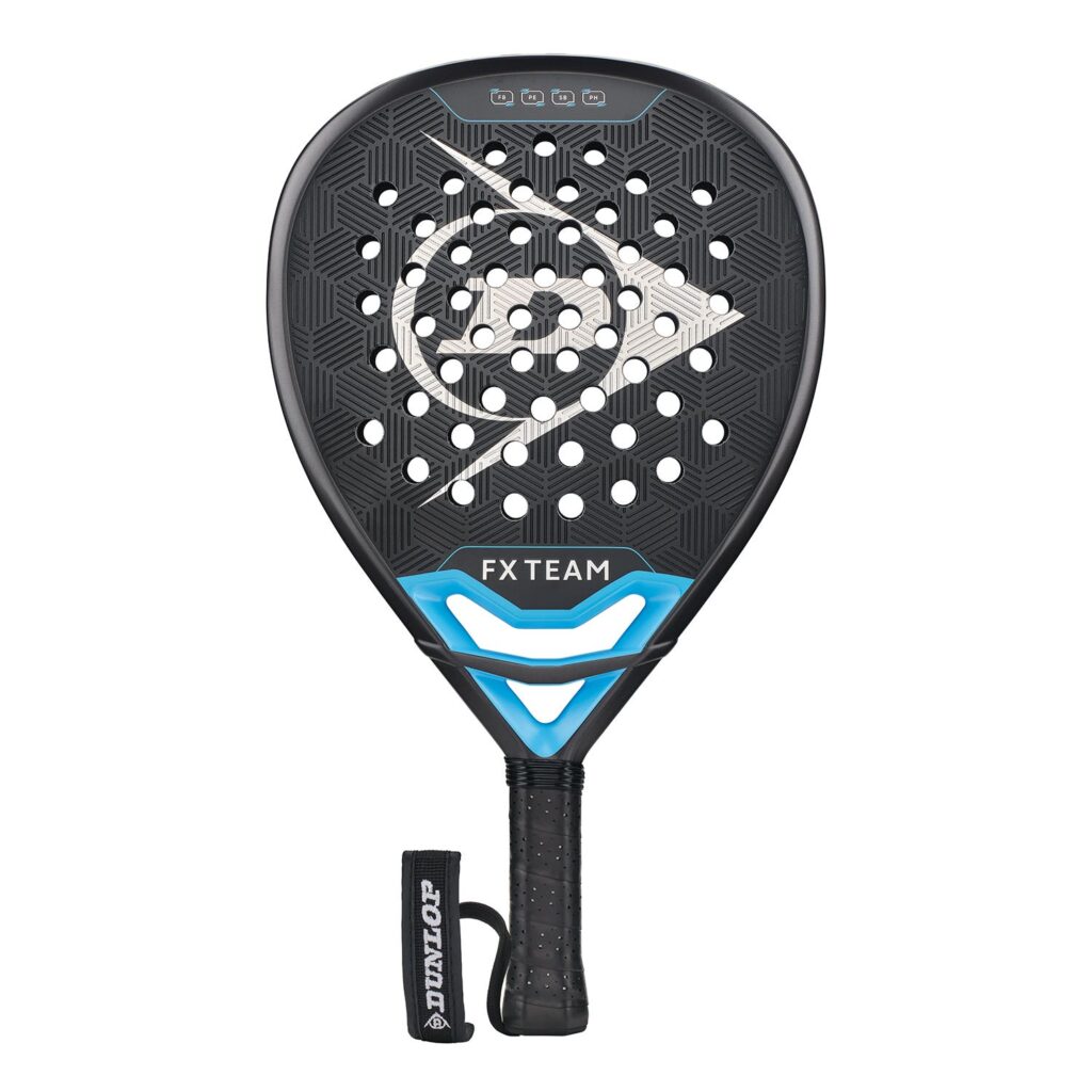 Raquette de padel Dunlop Fx Team Gun Metal/cyan/metallic Silver