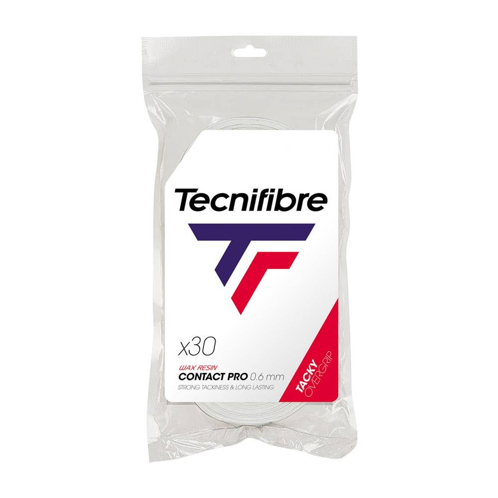 Sac de 30 Overgrips Tecnifibre Contact Pro Blancs