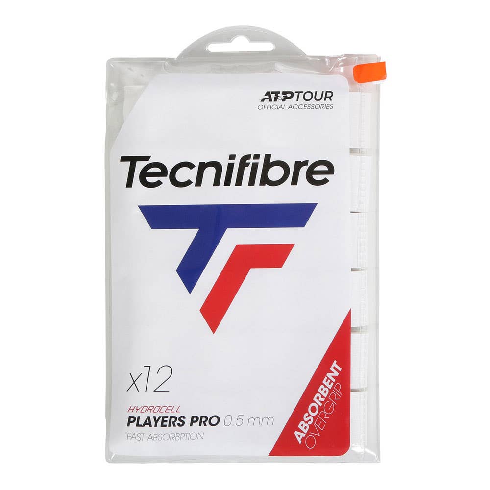 Paquet de 12 Overgrips Tecnifibre Player Pro Blancs