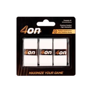 4on Premium Comfort Overgrip -3pcs- White