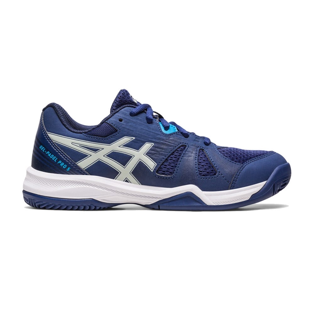 Chaussures Junior Asics Gel padel Pro 5 Gs 1044a048-401 Bleu et Blanc