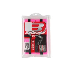 Lot de 12 Overgrips Bullpadel Bg-1601 Rose Fluo.