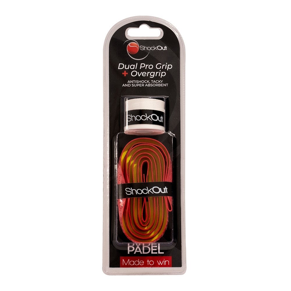 Shockout Dual Pro Grip et Overgrip Jaune Fuchsia