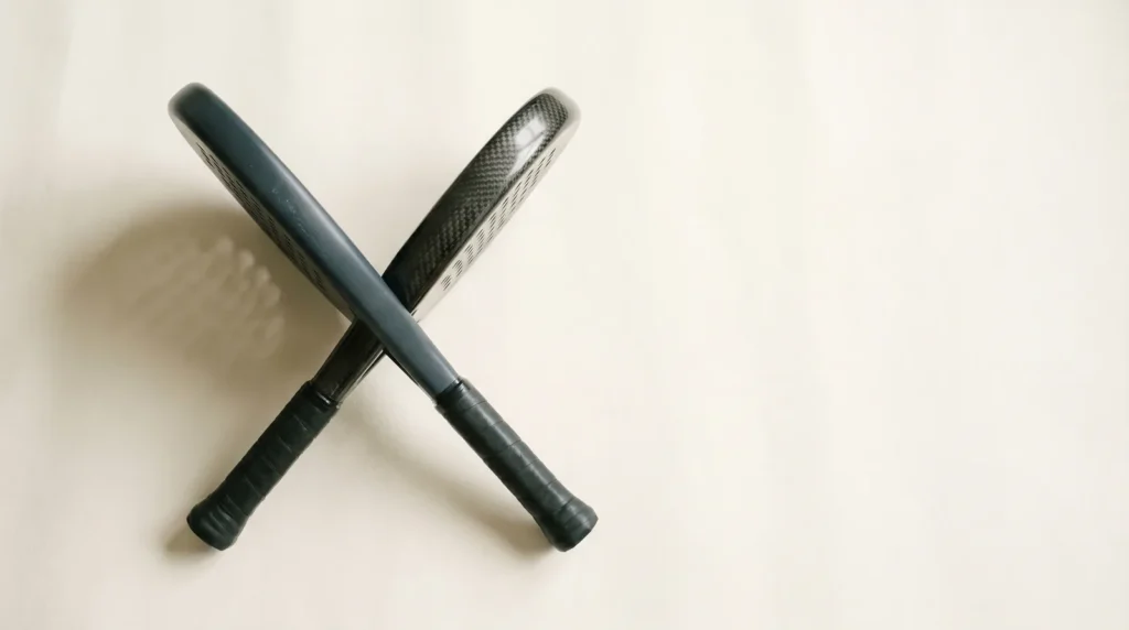 Comparatif raquettes padel Head Gravity Pro et Wilson Blade Pro V3 croisées vues du dessus