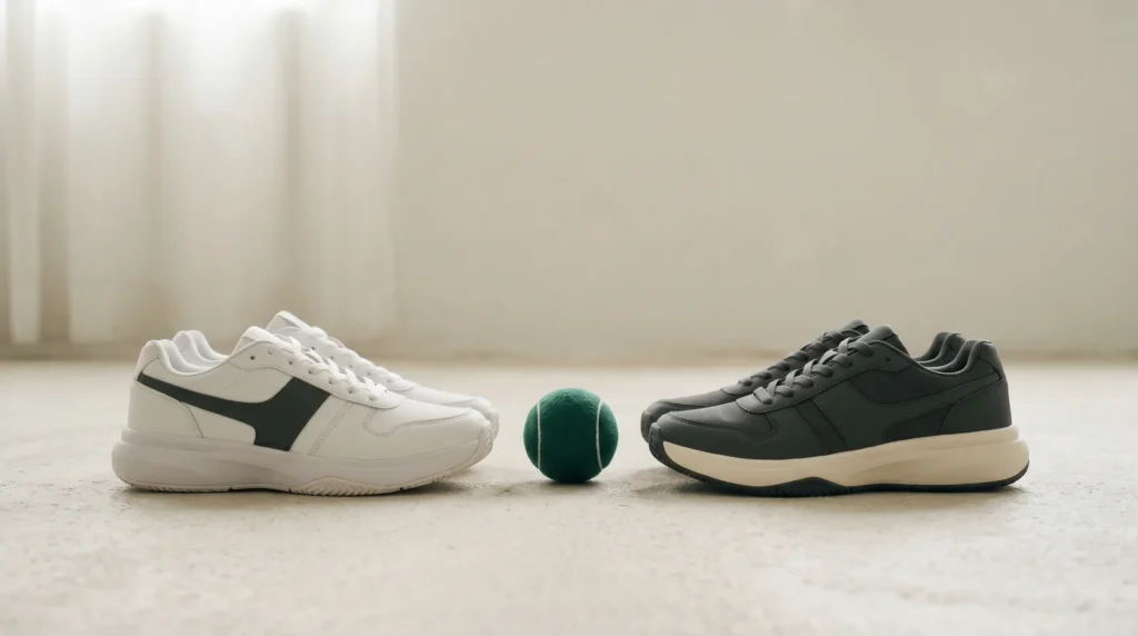 Comparatif chaussures padel femme Babolat Sensa et Head Revolt Pro 4 Clay vues de profil