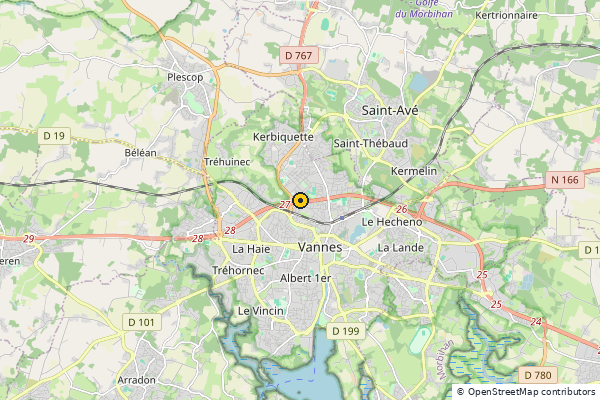 Carte des clubs de padel à Vannes